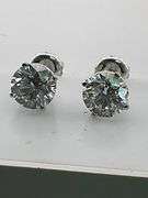 BRAND NEW 5.00 CARATSDIAMOND STUDS. 14K WHITE GOLD. LAB GROWN.