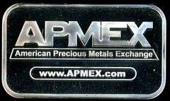 1 Troy Ounce .999 Fine Silver Bar from APMEX