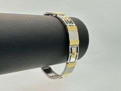 Sharp  Gold Plated Italian Link Bracelet