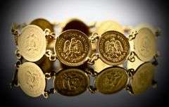 Valuable 21.6K Mexican 2.5 Peso  Coin Bracelet