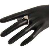 1.00ctw Round Diamond Pear Shaped Frame Cluster Ring in 14K