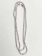 925 Sterling Silver Diamond Cut Barrel Link Chain Necklace