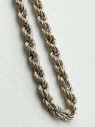 Italian 925 Sterling Silver Rope Chain Necklace