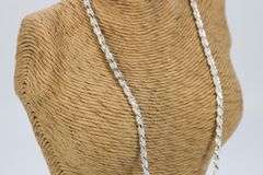 Sterling Silver Diamond-Cut Rope Chain 4.7mm Solid 925 Italy New Necklace 30"