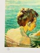 Exclusive Norman Rockwell Signed Limited Edition Lithograph "Three Boys Fishing" with Pubilshers Cer