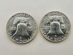 (2) 1962-D Franklin Half Dollars