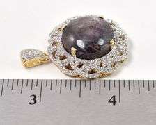 Stunning Brand New European Colossal Round Cabochon-Cut 35.61CTS Star Ruby & 2.02CTW Sapphire Gemsto