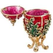 Lilies of the Valley Fabergé Egg Replica Jewelry Box