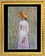 Vincent Van Gogh, Young Girl Standing Against a Background
