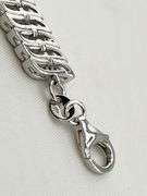 925 Sterling Silver CZ Wave Link Bracelet