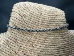 Sterling Silver Diamond-Cut Oxidized Rope Chain 2.5mm 925 Antiqued Bracelet Anklet 8"