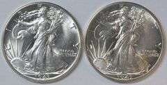 2 Diff. Fully Struck Gem BU Walking Liberty Half Dollars: 1941 & 1943