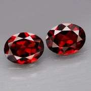 Mozambique red! 4.51ct matched oval cut Garnet pair!
