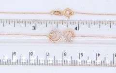 14kt Rose Gold Diamond Infinity Necklace