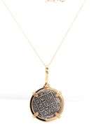 Atosha Treasure coin bezel set pendant on chain