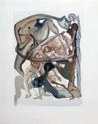 Rare Salvador Dali Original Engraving from The Divine Comedy, Inferno