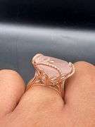 14K Rose Quartz Cocktail Ring of 16ct