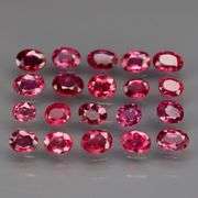 Real! Top crystal! 2.72ct 20 piece Ruby set! UNTREATED!!!