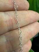 Sterling Silver Italian Love Heart Chain 3mm Solid 925 Italy Infinity Promise Necklace 14"