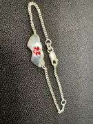 925 Sterling Silver Kids Medical Alert Bracelet 6"