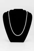 Sterling Silver Diamond-Cut Rope Chain 5.4mm Solid 925 Italy New Necklace 24"