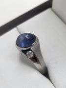 Very fine Tanzanite ring in silver , GGA certified