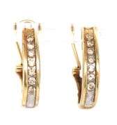 Practical 10K YG Diamond J Hoop Earrings