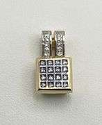 14KT Rose Gold Square Le Vian Amethyst And Diamond Pendant