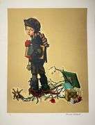 Exclusive Norman Rockwell Signed Limited Edition Lithograph "After Christmas" with Pubilshers Certif