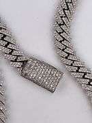 CERTIFIED 14 K WHITE GOLD DIAMOND CUBAN LINK CHAIN 168.8 GRAMS