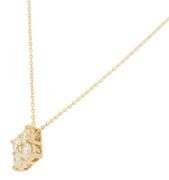 New 0.73ctw Round Diamond Clover Pendant Necklace in 14K