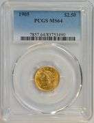 Premium Quality PCGS MS64 graded 1905 $2.50 Liberty Gold. PCGS MS64