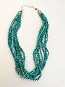 925 Sterling Silver Vintage DTR Jay King Nuggets Natural Turquoise Multi Strands Necklace