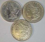 1886, 1888, & 1892-O Morgan Silver Dollars