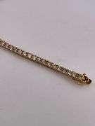 CERTIFIED BRAND NEW 14K YELLOW GOLD DIAMOND TENNIS BRACELET