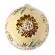 Hand-Painted Vintage-Style Fabergé Egg Trinket Box with Rich Enamel & Sparkling Rhinestones – 4”