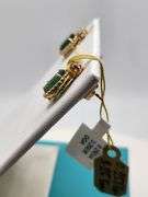 Magnificent pair earring Emerald and diamond in Silver – GGA Certified