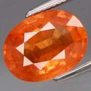 Rich and vibrant color! 2.56ct real orange Sapphire!!!