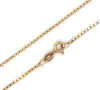 14kt Yellow gold Mirror box chain necklace