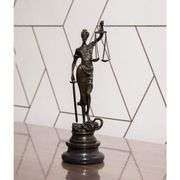 Bronze Justice Statue 8 Inch Metal