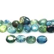 Multi-hue 9.65ct natural blue green Sapphire set! Heated only!