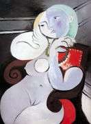 Colectible Pablo Picasso, Nude Woman in a Red Armchair