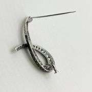 18KT White Gold Le Vian Diamond & Tsavorite Brooch