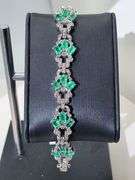 Exotic Emerald Bracelet in Sterling Silver