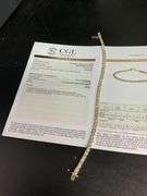 CERTIFIED BRAND NEW 14K YELLOW GOLD DIAMOND TENNIS BRACELET