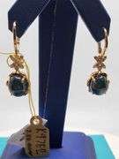 Magnificent pair earring Star Sapphire and diamond in Silver – GGA Certified