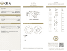 Loose Diamond, 2.12ct, GIA Certified, Triple Excellent, Round Brilliant Cut