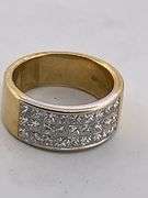 Certified Ladies 18k Gold And Diamond  Band