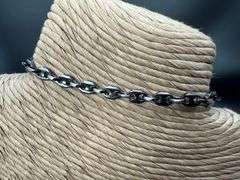 925 Sterling Silver Gun Metal Plated Marina 4.8mm Bracelet Made in Italy New 8.25"