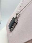 Unbelievable very fine Sapphire and diamond Necklace in Silver – GGA Certified